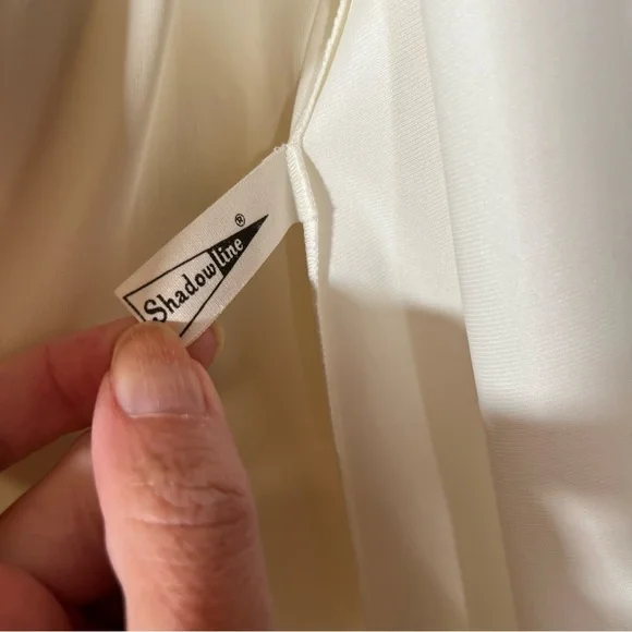 Vintage 1950 Retro Shadowline white Lace Fairycore Peignoir Short Slip Robe Set - Picture 14 of 17